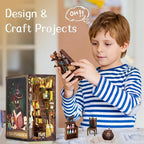 Fsolis Book Nook Kit, DIY Miniature House Kit 3D Wooden Puzzle Craft Kit for Adults Decorative Bookend Bookshelf Decor Gifts for Women Teens Book Lovers(Magic Pharmacist)