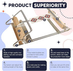 INDIVSHOW Adjustable Bead Loom,Seed Bead Loom Kit Includes Thread,Beading Needles, 8000 Grains Czech Beads,Calipers, Thimble,Yarn Scissors for Adults Kit,Bracelet Making Kit