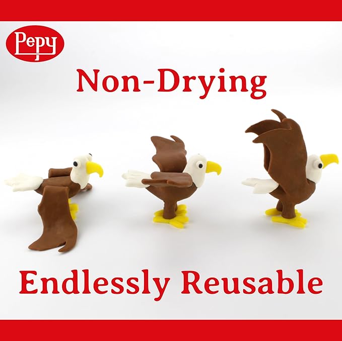 Pepy Plastilina Reusable and Non-Drying Modeling Clay; Set of 24 Bars, 1.4 Ounce Each, Perfect for Arts and Crafts Projects, Yellow