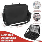 Xykzra MTG Bag Card Storage Box for 2000+ Cards,3-Layer Card Deck Box with Dividers and Shoulder Straps,Trading Card Case Fits for MTG/TCG/Magic/Sports Cards - Black