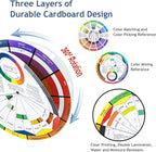 Mcbazel 3 Pieces Color Mixing Guides Wheel, Paint Mixing Learning Guide Art Class Teaching Tool for Makeup Blending Board Chart Mix Colours (3 Sizes)
