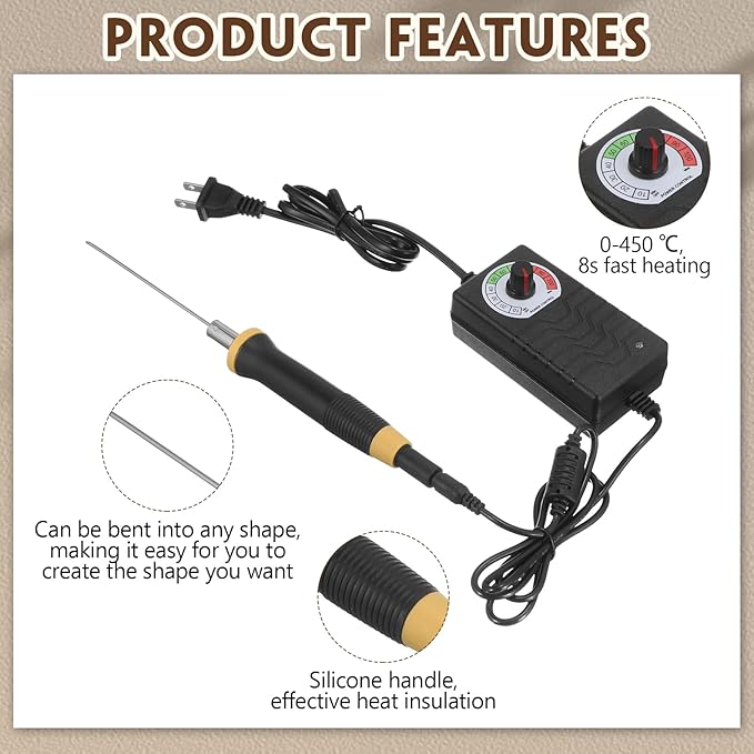 6 Pcs Foam Cutter Electric Hot Wire Cutter Pen Tools Kit, 4'', 6'', 8'' Foam Board Cutter with Stand, 110-220V/ 36W Digital Voltage Apaptor, Cutting Pen for Foam Cutting, Arts, Crafting