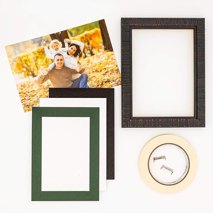 5x7 Mat for 8.5x11 Frame - Precut Mat Board Acid-Free Show Kit with Backing Board, and Clear Bags Hunter Green 5x7 Photo Matte Made to Fit a 8.5x11 Picture Frame Matboard for Framing, Pack of 100 Mats