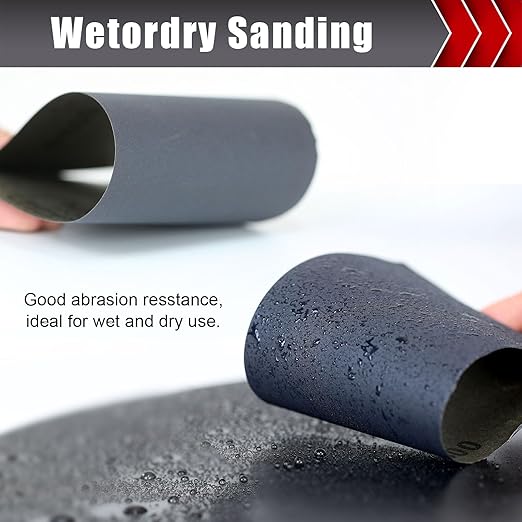 800 Grit Sandpaper, Wet Dry Sandpaper for Wood Metal Hand Sander Sand Paper Sandpaper Sheets Sandpaper Set Cut for Use 9" x 11"/12 Sheets