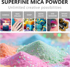 GOODTAKE Pearl White Mica Powder, Mica Pigment Powder for Soap Making, Candle Making, Epoxy Resin, Slime, Nail Polish, Eye Shadow - Natural Mica Powder for Resin (Pearl White, 2 oz)