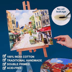 Canvas Panels 4x6 Inch 12-Pack, 10 oz Primed 100% Cotton Small Canvases for Painting, White Blank Flat Canvas Board for Oil Acrylics Watercolor & Tempera Paints