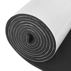 Sponge Neoprene Foam Rubber Sheet with Adhesive, 12 in x 81 in x 1/4 in Multi-Function Soundproof High Density Waterproof Rubber Mat, Perfect Cosplay Easy Cut DIY Neoprene Padding Roll - Black