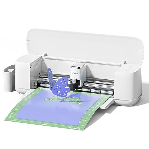 LOKLiK Cutting Machine 2 by HTVRONT - 5 in 1 Vinyl Cutter Machine with 5X Cutting Force, Cuts 100+ Materials, AI Painting, 13'' Smart Die Cutting Machine for All Crafts Cards 3D Arts Home Decor