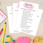 Birthday Party Game - Selfie Scavenger Hunt, Girl Birthday Party Activity Favor, Set of 20 Games Cards, Birthday Supplies, Activity Decorations -B07