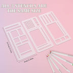 Handmade Flexible Record Template, Planner Stencil Set for Dot Grid Journals, DIY Flexible Drawing and Checklist Templates Suitable for Various Occasions (Set B)