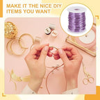 uxcell 12 Gauge / 2mm Anodized Aluminum Wire for Jewelry Craft Making, 102 Feet Bendable Flexible Wire for DIY Home Decor Gardening Sculpture, Light Purple