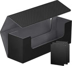 Card Deck Case for Trading Cards, Leather Magnetic Closure Commander Card Storage Box Holding 600+ Sleeved Cards Fit for MTG TCG and Sport Cards