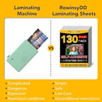 130 PCS Self-Adhesive Laminating Sheets, 9 x 12 Inches Clear Laminating Sheets No Machine Needed Self Sealing Laminate Sheets