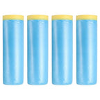 uxcell Pre-Taped Masking Film, 4.9ft x 66ft High-Tack Painters Tape Plastic Drop Cloth with High-Tack Painters Tape for Painting Protection Blue Film 4Pcs