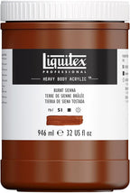 Liquitex Professional Heavy Body Acrylic Paint, 32-oz (946ml) Pot, Burnt Sienna