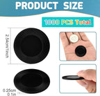 Coopay 1000 Pieces Plastic Poker Chips, Bingo Chips Bulk Learning Counters Disks Poker Card Game, Counting Markers for Math Practice, Game Tokens and Teaching Rewards, 25 mm/ 1 Inch (Black)