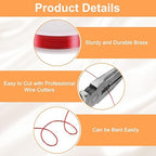 HARFINGTON 82ft Jewelry Wire, 32 Gauge (0.2mm) Brass Craft Soft Metal Tarnish Resistant Copper Beading Wire for Jewelry Making Supplies Crafting, Bright Red