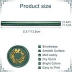 Yoption 15 Pieces Olive Green Glue Gun Sealing Wax Sticks for Wax Seal Stamp, Great for Wedding Invitations, Envelopes, Cards, Christmas Gift Ideas, Wine Packages (Olive Green)