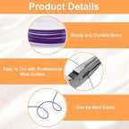 HARFINGTON 8ft Jewelry Wire, 20 Gauge (0.8mm) Brass Craft Soft Metal Tarnish Resistant Copper Beading Wire for Jewelry Making Supplies Crafting, Purple