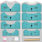 Vowlove Tshirt Ruler Guide for Vinyl Alignment - T Shirt Measure Rulers Guide, Shirt Measurement Centering Tool Heat Press Screen Printing V-Neck Embroidery Accessories Sublimation Blanks Product