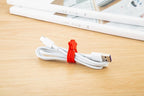 Reusable Silicone Magnetic Cable Ties, 28 Pack 7.48'' Magnetic Twist Ties for Bundling and Organizing, Holding Stuff, USB Charging Cords, Fridge Magnets, or to Play and Decorate(7 Colors)