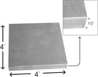 HimaPro Steel Bench Block 4"x4" Flat Anvil Jewelers Tool Metal Bench Block for Jewelry and Stamping (4"X4"X1/2")