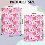 2 PCs Coquette Pink Bows Cherry Journaling Notebooks Trendy Preppy Spiral Notebook Aesthetic Design Gifts for Women Girls Note Books Journals for Writing Hardcover Notebook Office Classroom Supplies