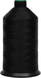 Extra Strong Bonded Nylon Thread #92 Tex90 – 16 OZ, 4200yds, Versatile Stitching Solution for Leather, Upholstery, Canvas Repair and More (Black)