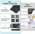 Puzzle Mat Roll Up with Drawstring Storage Bag, Portable Saver Pad 46” x 26” Up to 1500 Pieces with Non-Slip Rubber Bottom & Smooth Top + 4 Puzzle Sorting Trays & Travel-Friendly Storage Bag
