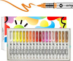 36 Colors Acrylic Paint Markers Set, Water Based Acrylic Paint Pens With Visual Ink Window,Soft Brush Tip Acrylic Markers for canvas, Egg, rock painting,Wood, Stone, Glass, Fabric and DIY Crafts Art