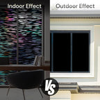 rabbitgoo Window Privacy Film, Total Blackout Window Film, Stained Glass Heat Control Glass Thermal Sticker, Room Darkening Door Cover, Anti-UV Privacy Cling with Installation Tools, 17.5" x 118.1"