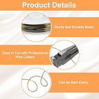 HARFINGTON 10ft Jewelry Wire, 22 Gauge (0.7mm) Brass Craft Soft Metal Tarnish Resistant Copper Beading Wire for Jewelry Making Supplies Crafting, Ancient Blue