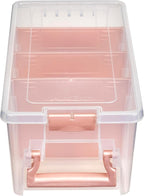 ArtBin Semi Satchel Portable Craft Organizer with 3 Dividers - Clear Plastic Storage Case for Art & Craft Supplies