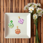 CHGCRAFT Cartoon Bees Pattern Polymer Clay Texture Sheet Seamless Flowers Pattern Silicone Texture Mat for Polymer Clay Making Earrings Jewelry DIY Crafts 5.5 × 5.5 Inch