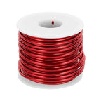 MECCANIXITY 9 Gauge Anodized Aluminum Craft Wire Bendable Bonsai Training Wire 56 Feet 3mm for Sculpting Crafts Wreath Floral Beading Jewelry Making, Red