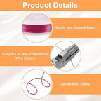 HARFINGTON 20ft Jewelry Wire, 24 Gauge (0.5mm) Brass Craft Soft Metal Tarnish Resistant Copper Beading Wire for Jewelry Making Supplies Crafting, Rose Red