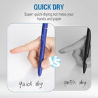 inkipen- 8 Pack Pens, Gel pens Black Ink, Fine Point(0.5mm),Quick-Drying Smooth Writing,School and Office Supplies