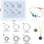 FUNSHOWCASE Mini Jewelry Cut Diamonds and Flat Round Resin Epoxy Silicone Mold