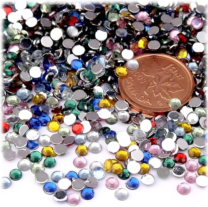 The Crafts Outlet 1,440pc Rhinestones Round 3mm (10ss) Flatback Royal Blue