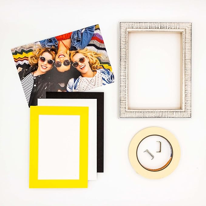 11x14 Mat for 8.5x11 Photo - Precut Yellow Picture Matboard for Frames Measuring 11 x 14 Inches - Bevel Cut Matte to Display Art Measuring 8.5 x 11 Inches - Acid Free Pack of 25 MATS