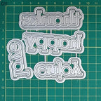 Metal Cutting Dies DIY Embossing Stencil Template Scrapbooking Card Making Mold Photo Album Arts Crafts Tools (Happy Thanks Love Enjoy- 9.6x9.3cm)