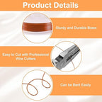 HARFINGTON 30ft Jewelry Wire, 26 Gauge (0.4mm) Brass Craft Soft Metal Tarnish Resistant Copper Beading Wire for Jewelry Making Supplies Crafting, Coffee