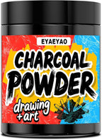 Charcoal Powder for Drawing - Premium Fine Art Charcoal for Sketching, Shading & Blending - Artist Grade for Pencils, Canvas, Paper - Beginners & Professionals (4 Ounces)
