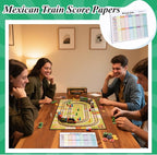 2 Pack 120 Sheets Mexican Train Score Pads Colorful Chicken Foot Dominoes Game Scorepad Adult Mexican Train Score Sheet Scoreboard Paper Record Clearly for Family Game (6.7 x 5 Inches)
