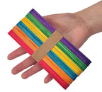 WISYOK 120 Pcs 6” Colored Jumbo Wooden Craft Sticks - Rainbow Wooden Popsicle Sticks for Creative Designs or Kids Education, Home Art Projects