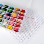 120 Pieces Plastic Floss Bobbins with 36 Grids Embroidery Floss Cross Stitch Organizer Box, White