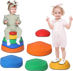 RedSwing Stepping Stones for Kids, 5pcs Non-Slip Fun Sensory Stepping Stones for Toddlers 1-3,Kid Step Stones for Balance & Coordination