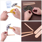 Yoption 37 Pieces Leathercarft Stamping Tool Set, 26 Letters Alphabet & 10 Patterns Stamping Tool 6mm +1 Stamping Handle for Leather Craft
