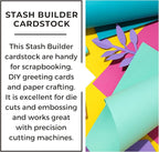 PA Paper Accents Stash Builder Cardstock 8.5" x 11" Aquarium, 65lb colored cardstock paper for card making, scrapbooking, printing, quilling and crafts, 25 piece pack