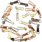DOITEM 16.5 Yards 3 Pieces Sewing Zippers #5 Nylon Coil Zippers Assorted Zipper for Sewing with 30 Zipper Sliders for DIY Tailor Sewing Crafts Supplies, White